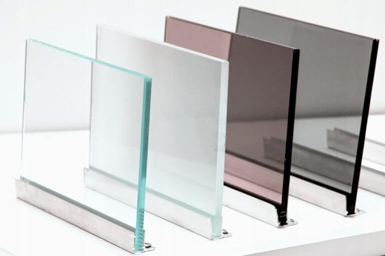 Tempered colorful glass with bottom metal frame