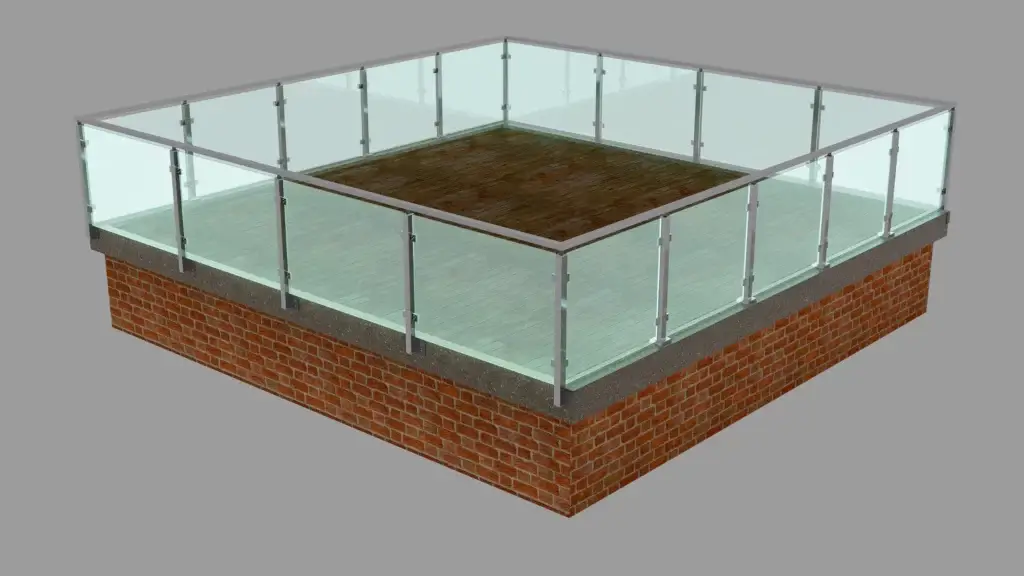 Post System Glass Railings - 3D demo